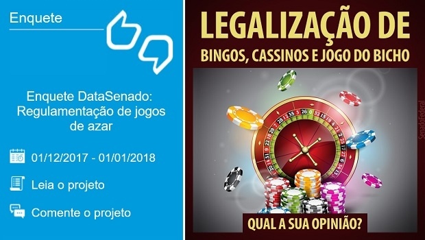 DataSenado quer opinião da população sobre a legalização do jogo