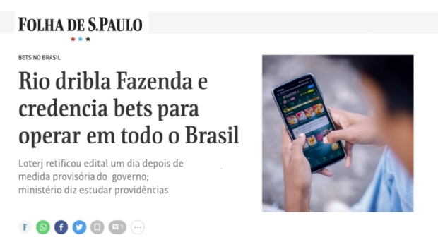Folha: Rio skips Finance and accredits betting sites to operate throughout Brazil