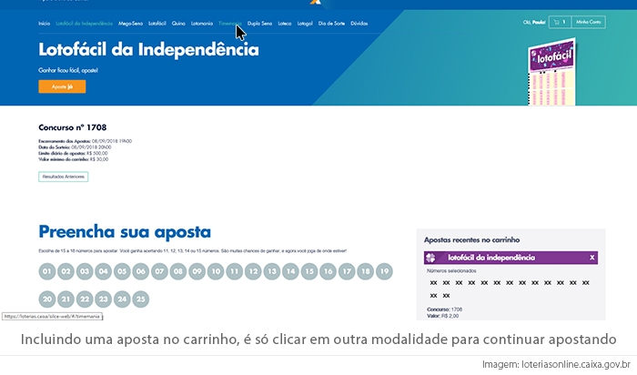 site oficial da loteria