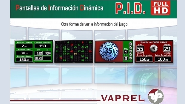 Vaprel apresenta um novo sistema de informação de alta definição para bingos