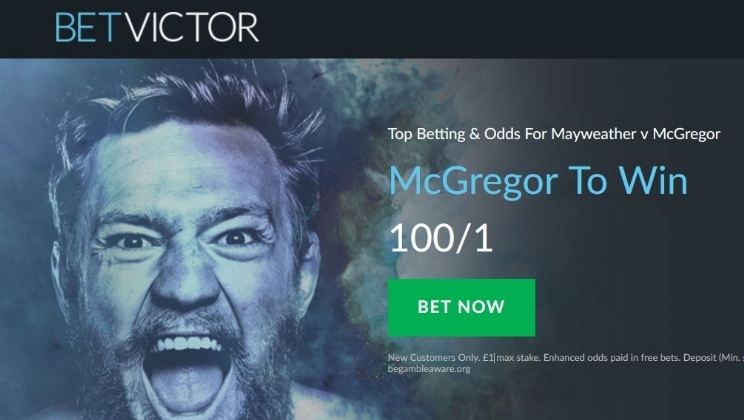 BetVictor oferece escala de 100/1 na vitória de McGregor
