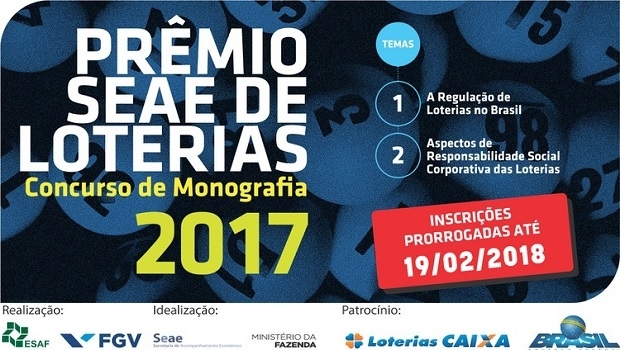 SEAE prorroga as inscrições para o seu concurso de monografias sobre Loterias