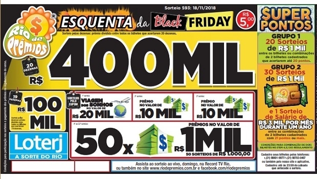 Rio de Prêmios terá novo sorteio especial no feriado