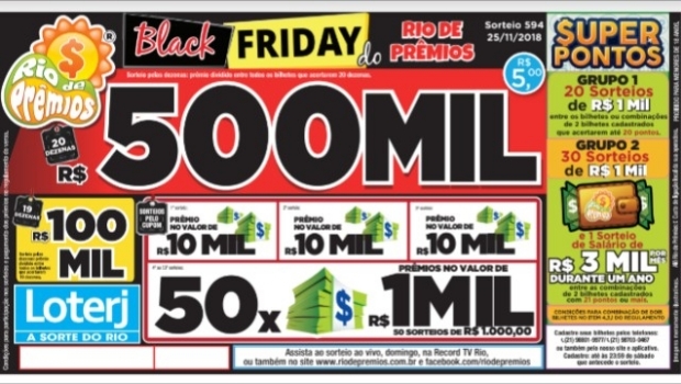 Rio de Prêmios terá Black Friday no último sorteio de novembro