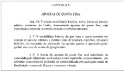 Texto completo do capitulo V da MP 846 dedicado as apostas esportivas
