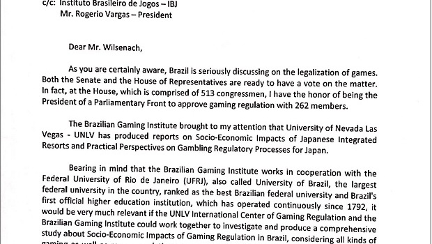 Brasil busca apoio da Universidade de Nevada para construir uma lei do jogo melhor