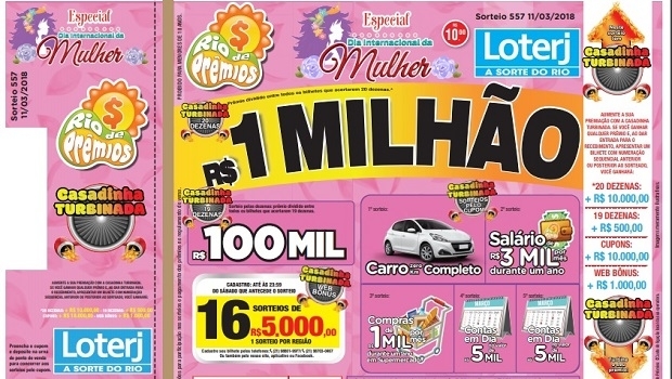 Rio de Prêmios sorteará R$ 1 milhão em celebração ao Dia Internacional da Mulher