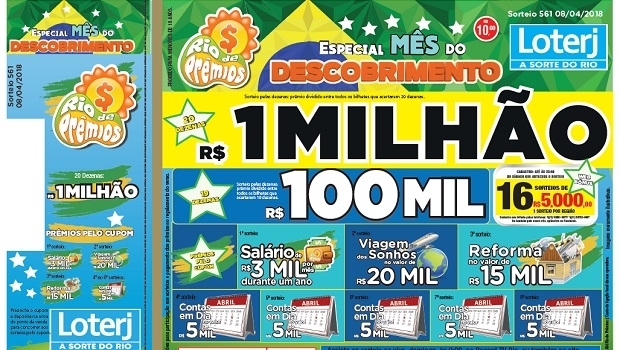 Rio de Prêmios sorteará R$ 1 milhão pelo mês do Descobrimento do Brasil