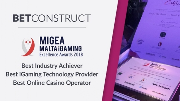 BetConstruct wins three awards at MiGEA