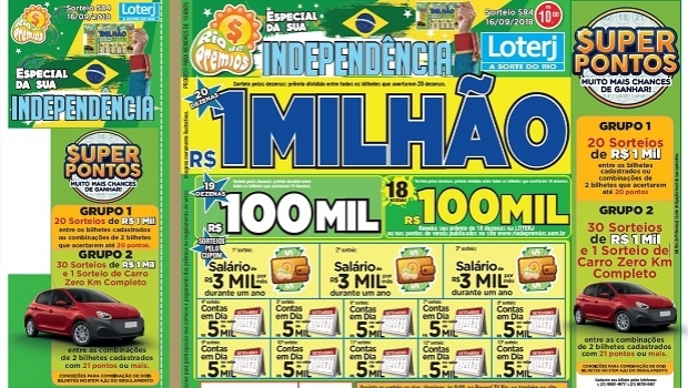 Rio de Prêmios sorteia R$ 1 milhão neste domingo