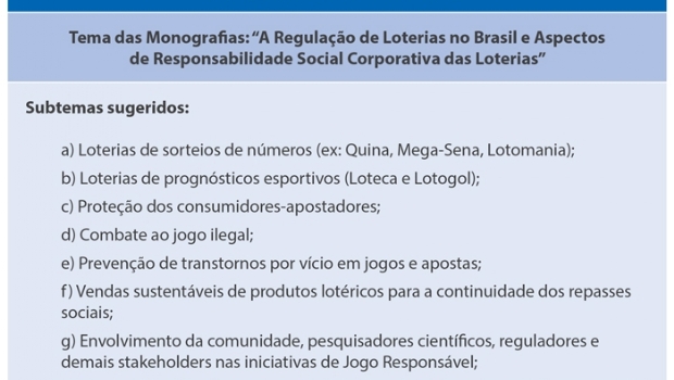 Concurso de Monografias “2º Prêmio Sefel de Loterias 2018” tem inscrições abertas
