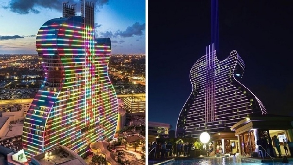 Hard Rock opened in Florida its US$ billion guitar-shaped Hotel & Casino  - ﻿Games Magazine Brasil