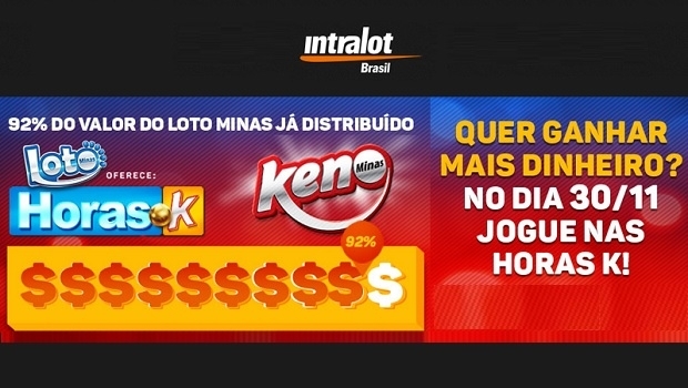 Iniciativa da Intralot e da Loteria Mineira para dar mas chances de ganhar durante as Horas K