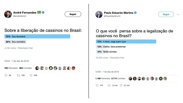 Strong support for casino legalization Brazil in polls launched by MPs