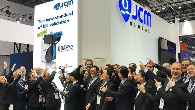 JCM displayed upgraded universal bill acceptor at ICE 2019