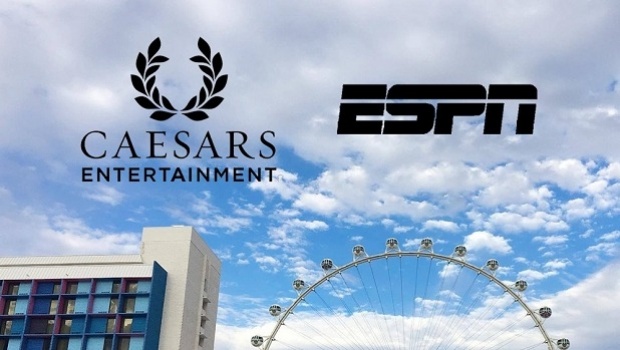 Caesars Entertainment assina contrato de conteúdo de apostas esportivas com a ESPN