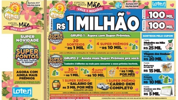 Rio de Prêmios sorteia R$ 1 milhão na edição especial de Dia das Mães