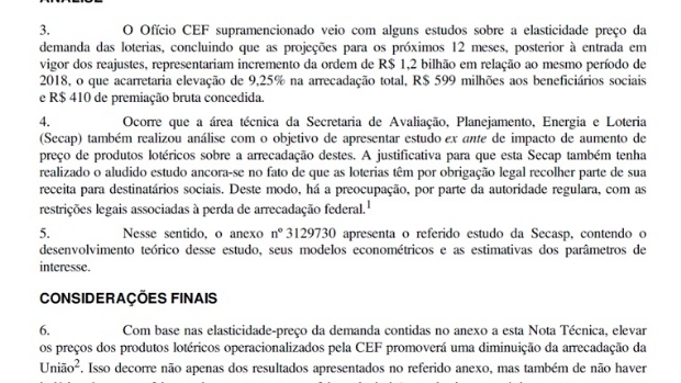 Caixa apresentará recurso para que a SECAP reveja decisão de não aumentar os preços das loterias
