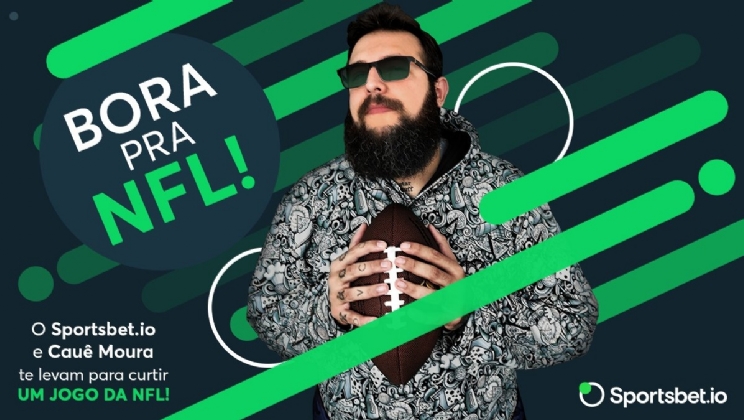 Sportsbet.io Brasil se junta a Cauê Moura e realiza concurso para curtir um jogo da NFL