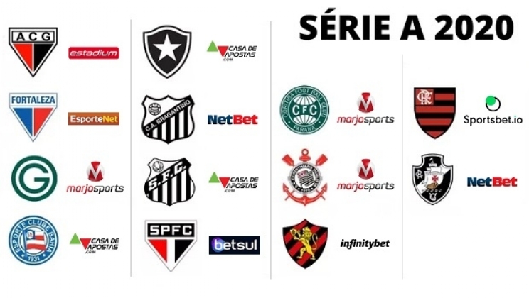 13 dos 20 clubes do Brasileirão 2020 já têm casas de apostas como patrocinadores
