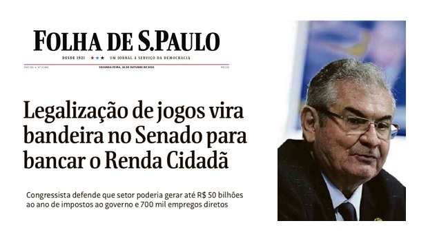 Folha: Gaming legalization becomes the flag in Senate for ‘Renda Cidadã’ aid program