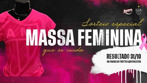 Intralot Brasil e Atlético sorteiam camisas no final da campanha de combate ao câncer de mama