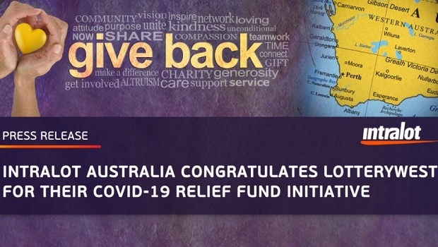 Intralot Australia parabeniza Lotterywest pela iniciativa do fundo de ajuda à COVID-19