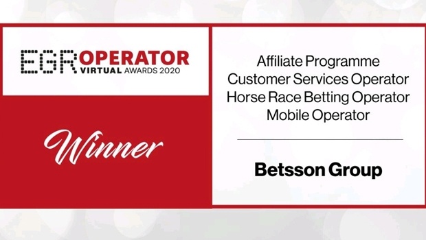 Betsson Group leva quatro prêmios no EGR Global Operator Awards 2020