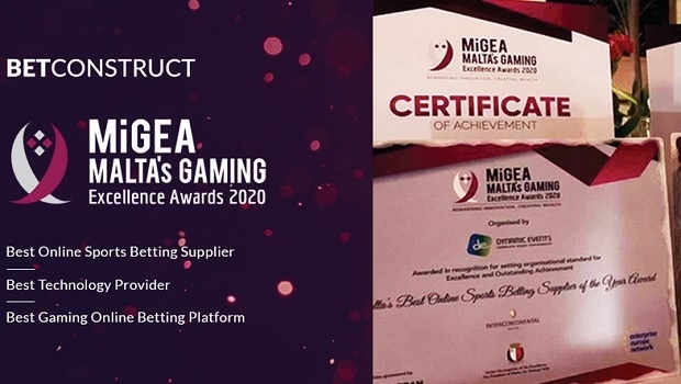 BetConstruct’s core technology receives 3 Awards at MiGEA