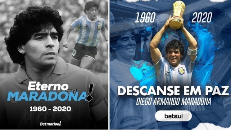 Morte de Maradona causa comoção mundial e sites de apostas prestam homenagens ao ídolo