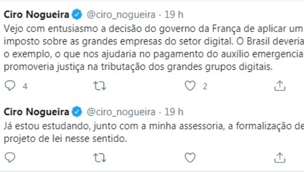 Ciro Nogueira defende a legalização de cassinos como fonte de receita para auxílio emergencial