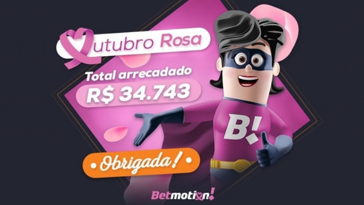 Betmotion arrecada quase 35 mil na campanha de apoio ao combate contra o câncer