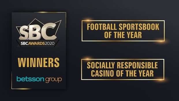 Betsson Group wins in two categories at the SBC Awards 2020