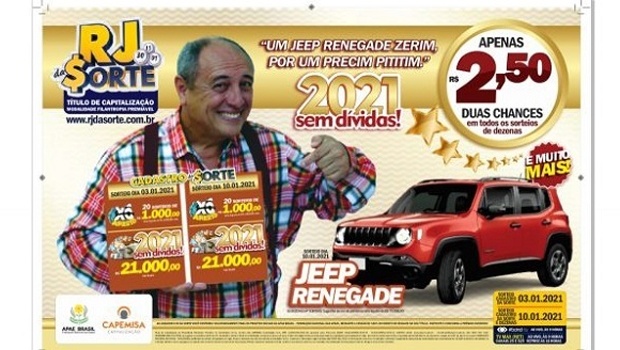 Capemisa lança novo título de R$ 2,50 que dará Jeep, moto e prêmios em dinheiro
