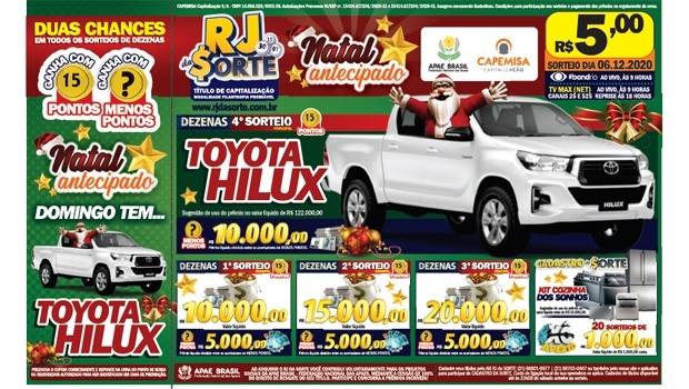 Capemisa antecipa o Natal e sorteará Toyota Hilux 0km