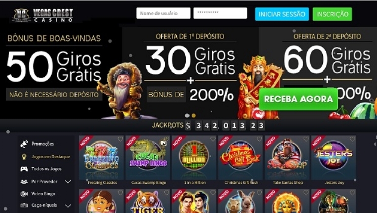 Site Vegas Crest Casino oferece grande variedade de jogos para o público brasileiro
