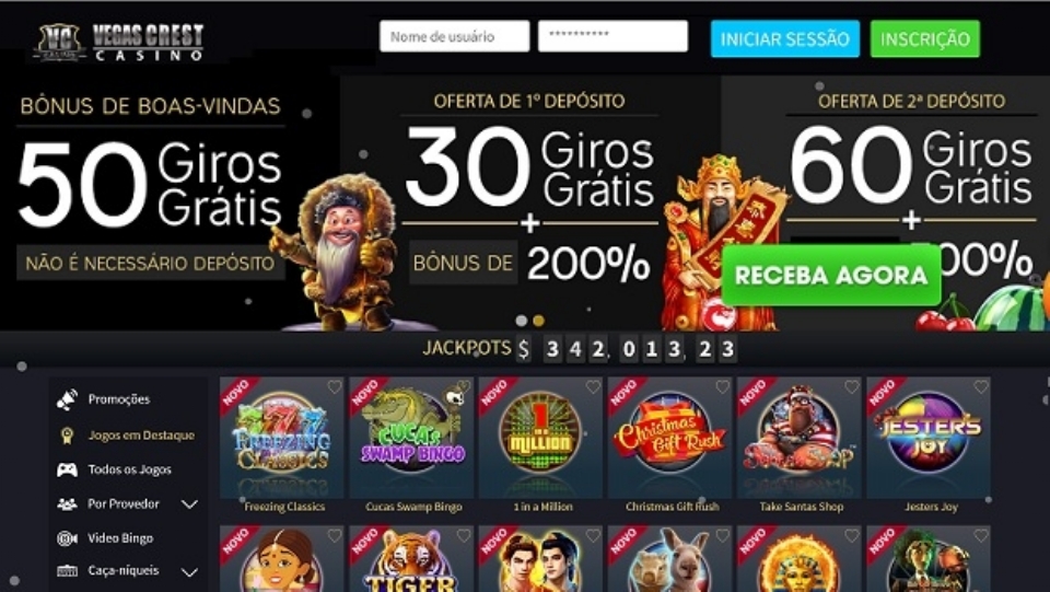 vegas crest cassino bônus sem depósito