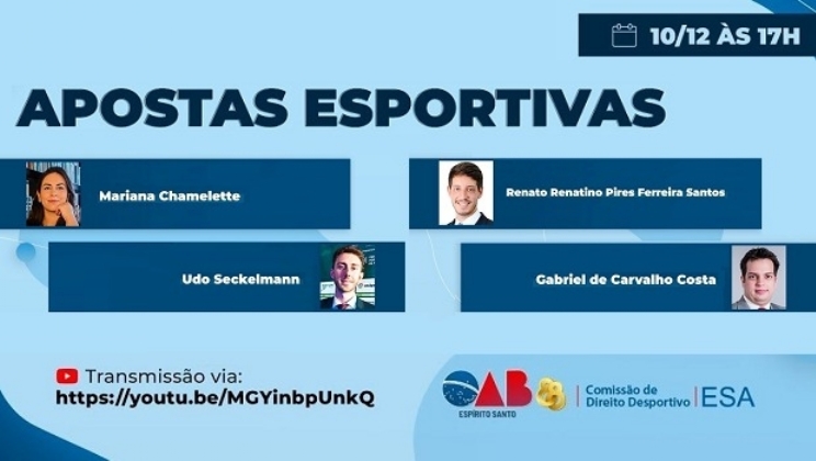 OAB/ESA organiza debate sobre apostas esportivas no Brasil com especialistas