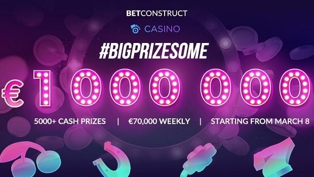 BetConstruct anuncia um torneio de cassino com premiação de € 1 milhão
