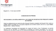 Fecoljuegos rejeita acusação de um dirigente sobre uma partida manipulada na Colômbia
