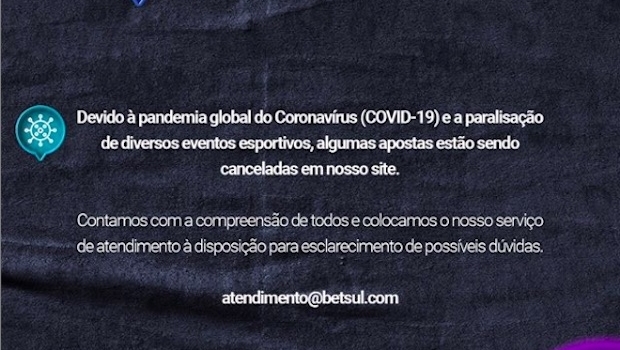 Bookmakers campaign for coronavirus prevention in Brazil