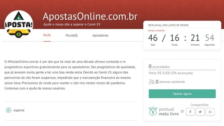 Site brasileiro para apostadores pede R$ 8.000 aos seus usuários para subsistir durante a crise