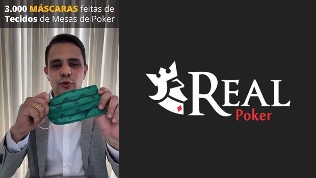 Real Poker doará 3 mil máscaras feitas com tecidos de mesas para combater o Coronavírus