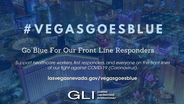 GLI se juntou à iniciativa VegasGoesBlue para apoiar os profissionais da saúde