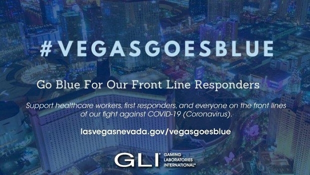 GLI se juntou à iniciativa VegasGoesBlue para apoiar os profissionais da saúde