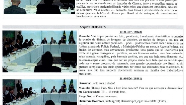 No vídeo da reunião de 22 de abril, Ministro de Turismo defendeu a legalizacão dos cassinos