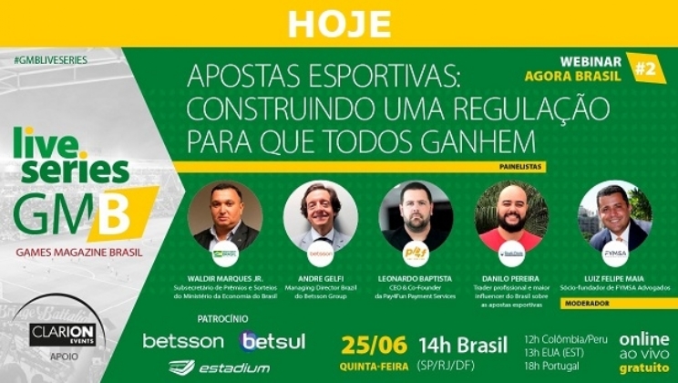 GMB realiza hoje seu webinar sobre apostas esportivas no segundo evento do LiveSeries