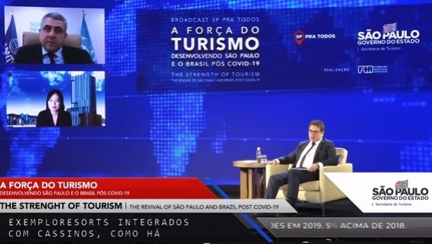 Em debate virtual, Ministro do Turismo de São Paulo volta a pedir para legalizar cassino-resorts