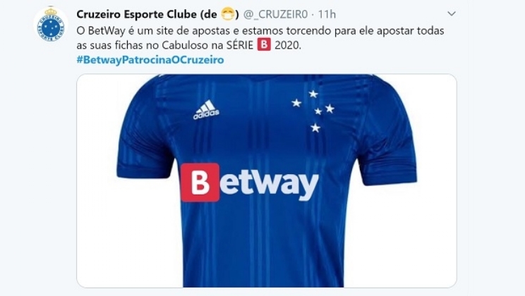 Torcida do Cruzeiro faz campanha para que a casa de apostas Betway patrocine o clube