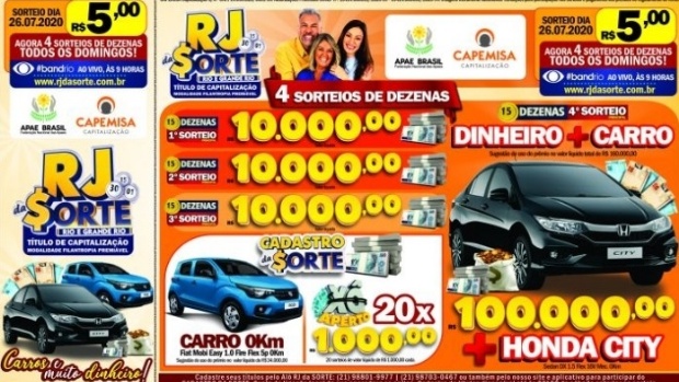 'RJ da Sorte’ vai sortear super carro 0km e mais R﹩100 mil em dinheiro no prêmio principal